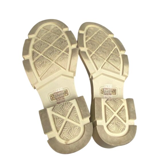 Blowfish Malibu Size 10 Capetown Platform Sandal Cashew Block Heel Chunky Shoes - Picture 4 of 9